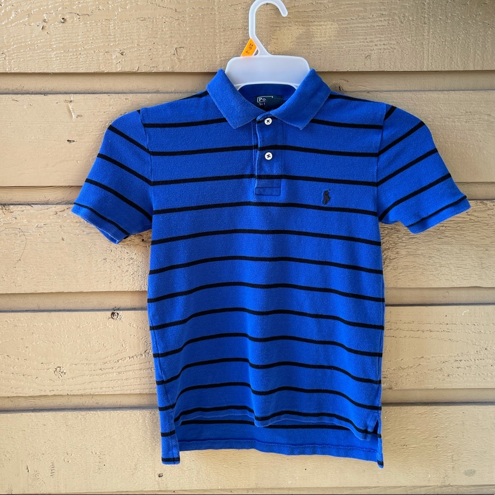 Polo Ralph Lauren Blue and Black Stripes Polo
